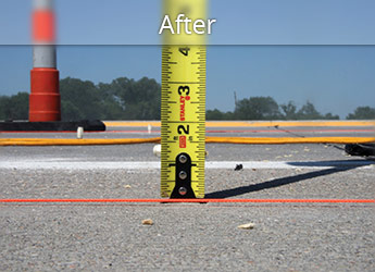 After leveling Galesburg roadway with PolyLevel®